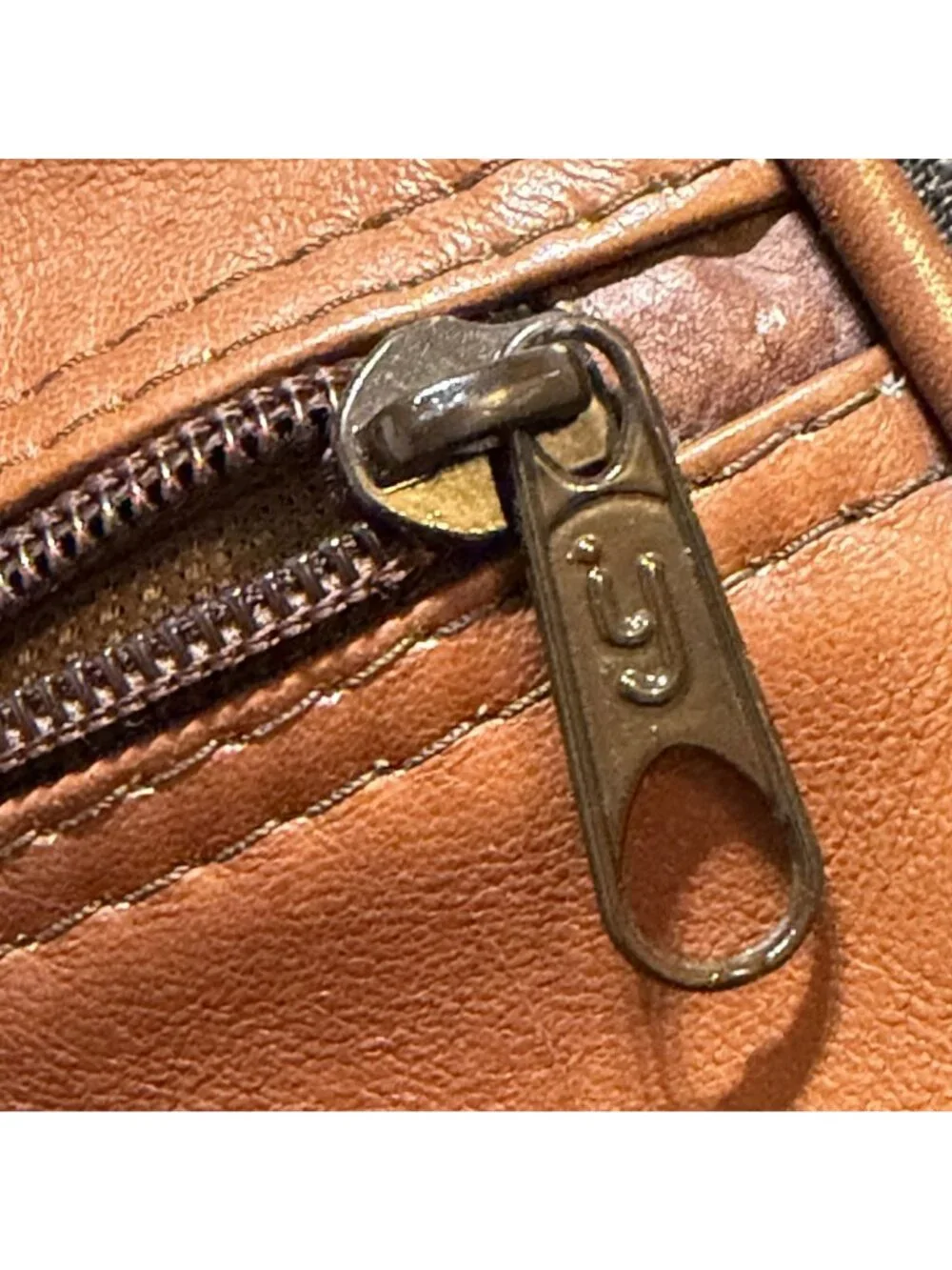 Yury Bags Colombian Leather Briefcase Messenger Crossbody Satchel Cognac Vintage